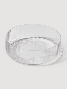 Mondgeblazen serveerschalen Ripple met groefstructuur, 4-delig