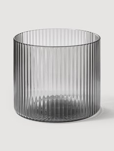 Mondgeblazen waterglazen Ripple met groefreli&euml;f, 4-delig