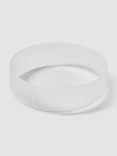 Mondgeblazen serveerschalen Ripple met groefstructuur, 4-delig