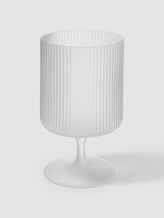 Mondgeblazen wijnglazen Ripple met groefreli&euml;f, 2-delig