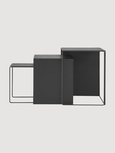 Metalen bijzettafel Cluster, 3-delig