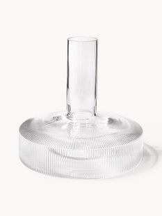 Mondgeblazen decanter Ripple met groefreli&euml;f, 1.1 L
