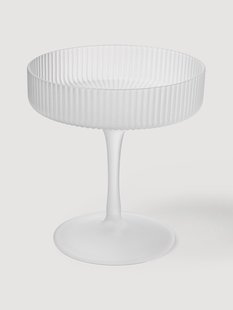 Mondgeblazen champagneglazen Ripple met groefreli&euml;f, 2-delig