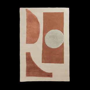 Ferm Living Bloco getuft vloerkleed Blush-off white, 120x180 cm