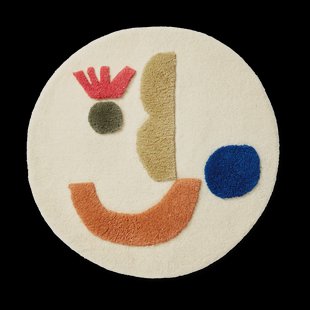 Ferm Living Panto getuft vloerkleed Off white, Ø70 cm