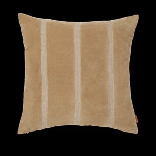 Ferm Living Senti Stripe kussen 50x50 cm Dark sand-linen