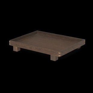 Ferm Living Bon houten dienblad small Smoked oak