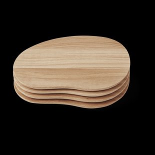 Ferm Living Cairn butter boards serveerplank 4-delig Oak