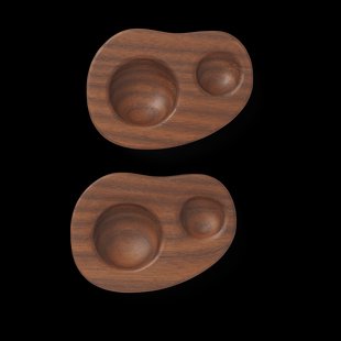 Ferm Living Cairn eierdop 2-pack Dark brown