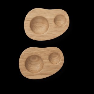 Ferm Living Cairn eierdop 2-pack Oak
