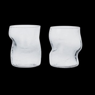 Ferm Living Dimple glas 27 cl 2-pack Clear