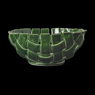 Ferm Living Plait kom Ø24 cm Emerald green