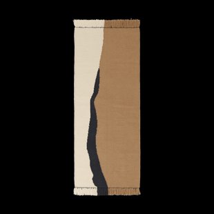 Ferm Living Soil Kelim gangloper Dark sand-off white, 70x180 cm