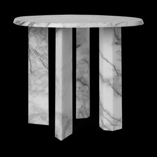 Ferm Living Taula bijzettafel Ø54,4x45 cm White-charcoal