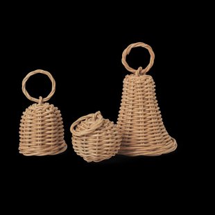 Ferm Living Braided Bell Baubles kersthanger 3-pack Natural