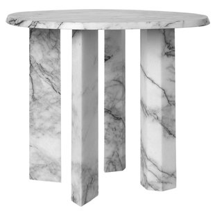 Ferm Living Taula Bijzettafel&Oslash;54,4 White/Charcoal