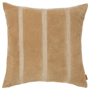 Ferm Living Senti Stripe Kussen 50x50 Dark Sand/Linen