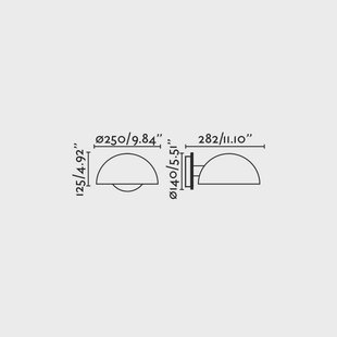 FARO BARCELONA Wandlamp Dominica, zwart mat, staal, Ø 25 cm