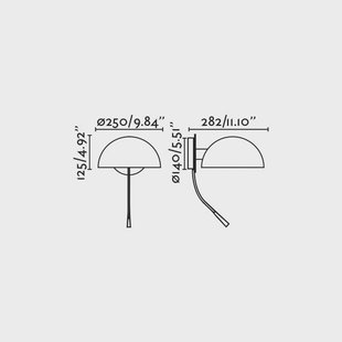 FARO BARCELONA Dominica wandlamp, LED leeslamp, mat zwart, staal