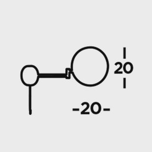 Searchlight Vergrotende LED-spiegel, chroomkleurig/gebloemd, IP44, Ø 20 cm