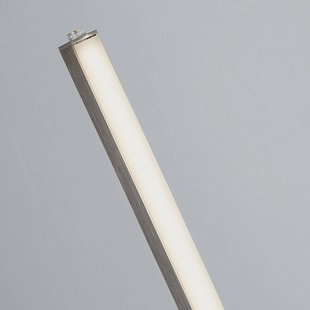 Searchlight Tribeca LED vloerlamp, zilver/opaal wit, metaal, CCT, 150 cm