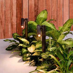 FARO BARCELONA Spy LED grondspies lamp, donkergrijs, aluminium, hoogte 68,5 cm