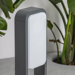 FARO BARCELONA LED tuinpadverlichting Sticker, donkergrijs, aluminium, hoogte 72 cm