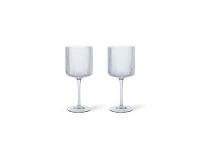 ferm LIVING - Ripple Rood Wine Glasses Set of 2 Clear ferm LIVING - Ripple Rood Wine Glasses Set of 2 Clear