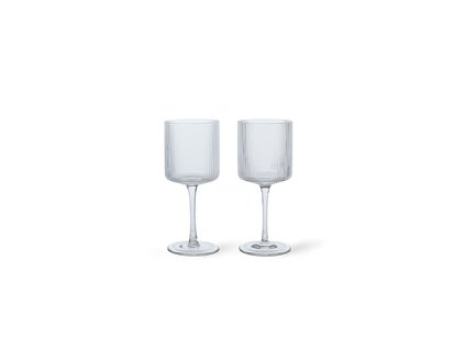 ferm LIVING - Ripple Wit Wine Glasses Set of 2 Clear ferm LIVING - Ripple Wit Wine Glasses Set of 2 Clear