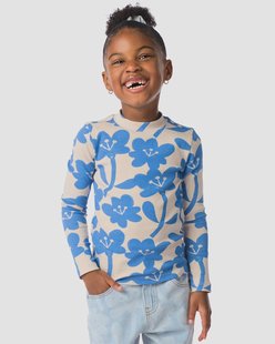 HEMA Kindershirt met ribbels blauw (blauw)