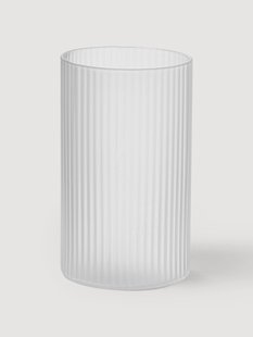 Mondgeblazen kleine longdrinkglazen Ripple met groefreli&euml;f, 4-delig