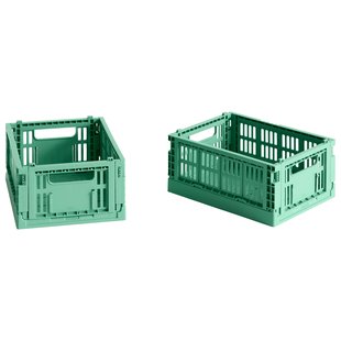Hay Colour Crate Krat RE Opbergbak XS Set Van 2 Dark Mint