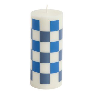 Hay Column Kaars Small Off-White And Blues