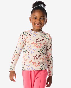 HEMA Kinder shirt met ribbels gebroken wit (gebroken wit)