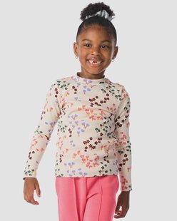 HEMA Kinder shirt met ribbels gebroken wit (gebroken wit)