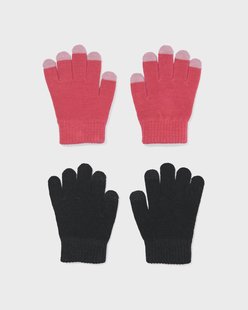 HEMA Kinderhandschoenen met touchscreen - 2 paar roze (roze)