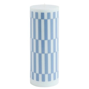 Hay Column Kaars Large Light Blue And Dusty Blue Check