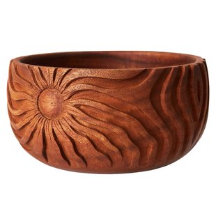 HKliving Hand Carved Schaal M&Oslash;15 Mahoniehout