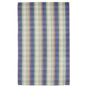 HKliving Vida Check Tafelkleed 140x220 Mint Cobalt