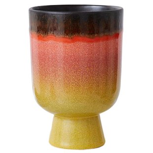 HKliving 70&#039;s Ceramic Retro Bloempot Fig