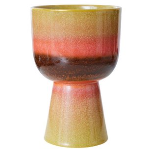 HKliving 70&#039;s Ceramic Retro Bloempot Lime Green