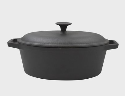 Nordwik Nordwik gietijzeren braadpan ovaal 4 l Zwart Nordwik Nordwik gietijzeren braadpan ovaal 4 l Zwart