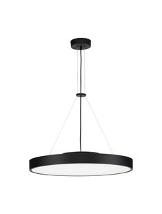 Nova Luce Perfect Profile - hanglamp - Ø 40 x 120 cm - 24W dimbare LED incl. - zwart