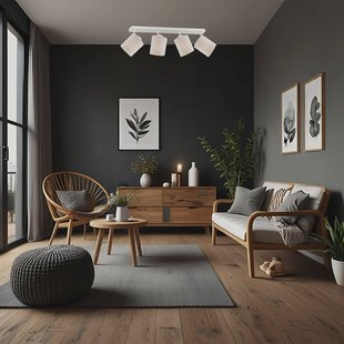 Argon Plafondlamp Suerte, crèmewit, linnen textiel, 4-lamps