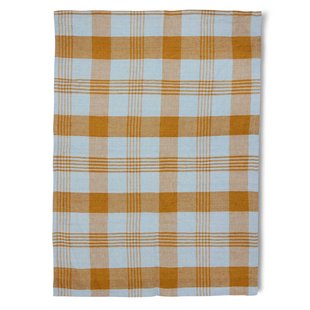 HKliving Vida Theedoek Amber/Blue