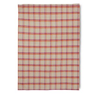 HKliving Vida Theedoek Strawberry/cream