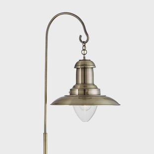 Searchlight Fisherman vloerlamp, metaal, antiek messing kleur, E27, 161 cm