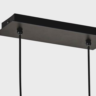 Searchlight Voyager hanglamp, 3-lamps, zwart, glas, 65 cm, E27