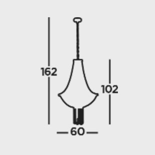 Searchlight Hanglamp Baguette, zwart/messing, glas, E14, 162 cm