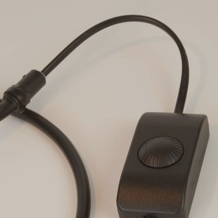 Searchlight Dulwich tafellamp, dimbaar, zwart, metaal, 57 cm, E27